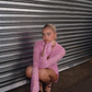 Sexy Sheath Long Sleeve Pink Lace Short Party Dress Outfits SH1920