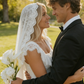 Pretty Simple A Line Straps White Lace Long Wedding Dress SH5282