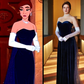 Elegant A Line Strapless Navy Blue Velvet Prom Dress SH5517