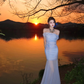 Gentle Purple Mermaid Off the Shoulder Tulle Long Prom Dress Party Dress SH5021