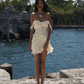 Cute A Line Off the Shoulder Ivory Chiffon Ruffle Prom Dress Graduation Prom Dress SH2583