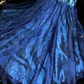 Charming Blue Mermaid Strap Organza Satin Party Dress Evening Dress SH3229