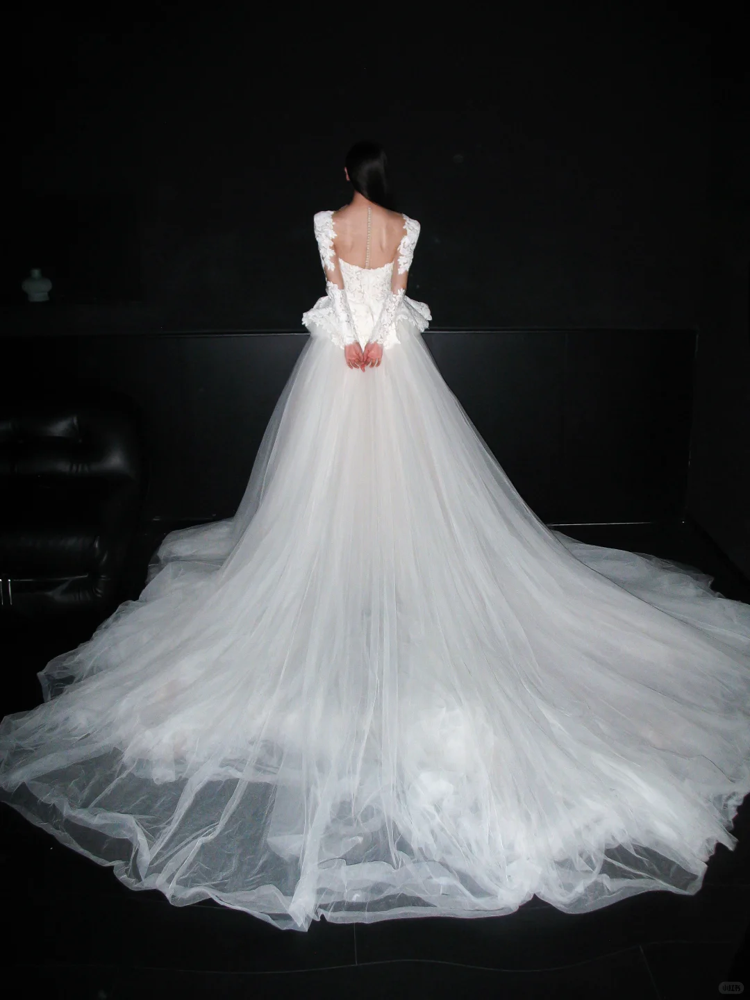 White Ball Gown Square Neck Exquisite Lace Tulle Long Wedding Dress SH8909