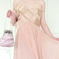 Sweety Light Pink A Line Strapless Chiffon Prom Dress Evening Dress SH6762