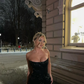 Sexy Black Sheath Strapless Sequin Prom Dress Evening Dress Date Dress with Slit SH5599