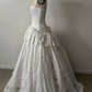 Vintage Unique A Line Straps White Lace Long Wedding Dress SH5403