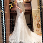 Vintage Mermaid Round Neck White Lace Prom Dresses 18th Birthday Dresses SH4643