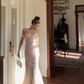 Light Pink Mermaid Off the Shoulder Butterfly Tulle Long Prom Dress Party Dress SH4037