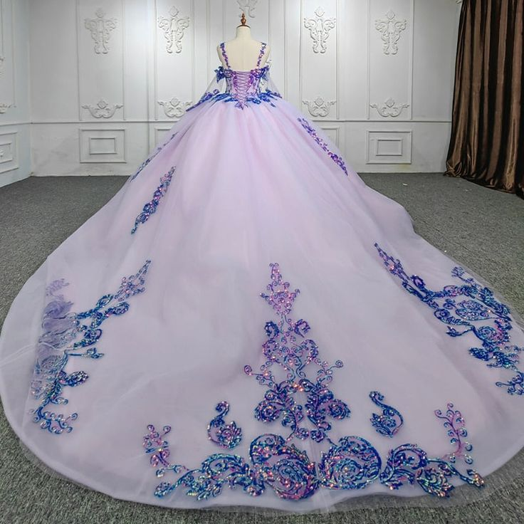 Gorgeous Purple Sweetheart Evening Party Dress Sequin Ball Gown Quinceanera Dress Long Prom Dress SH1067