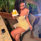 Yellow Sheath Spaghetti Straps Lace Short Prom Dress Homecoming Dress SH8536