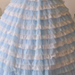 Vintage Blue Ball Gown Sweetheart Neck Layered Lace Tulle Prom Dress 16th Birthday Dress SH3862