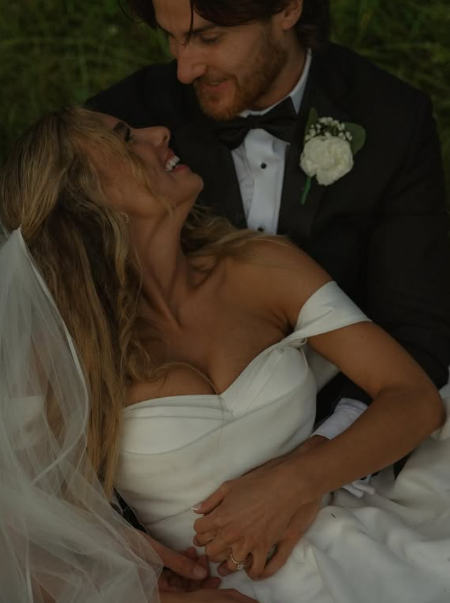 Elegant Ball Gown Off the Shoulder Pleated Simple Satin Wedding Dress SH4749