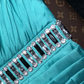 Lake Blue Mermaid One Shoulder Beaded Pleated Satin Prom Dress Party Evening Dress SH5996