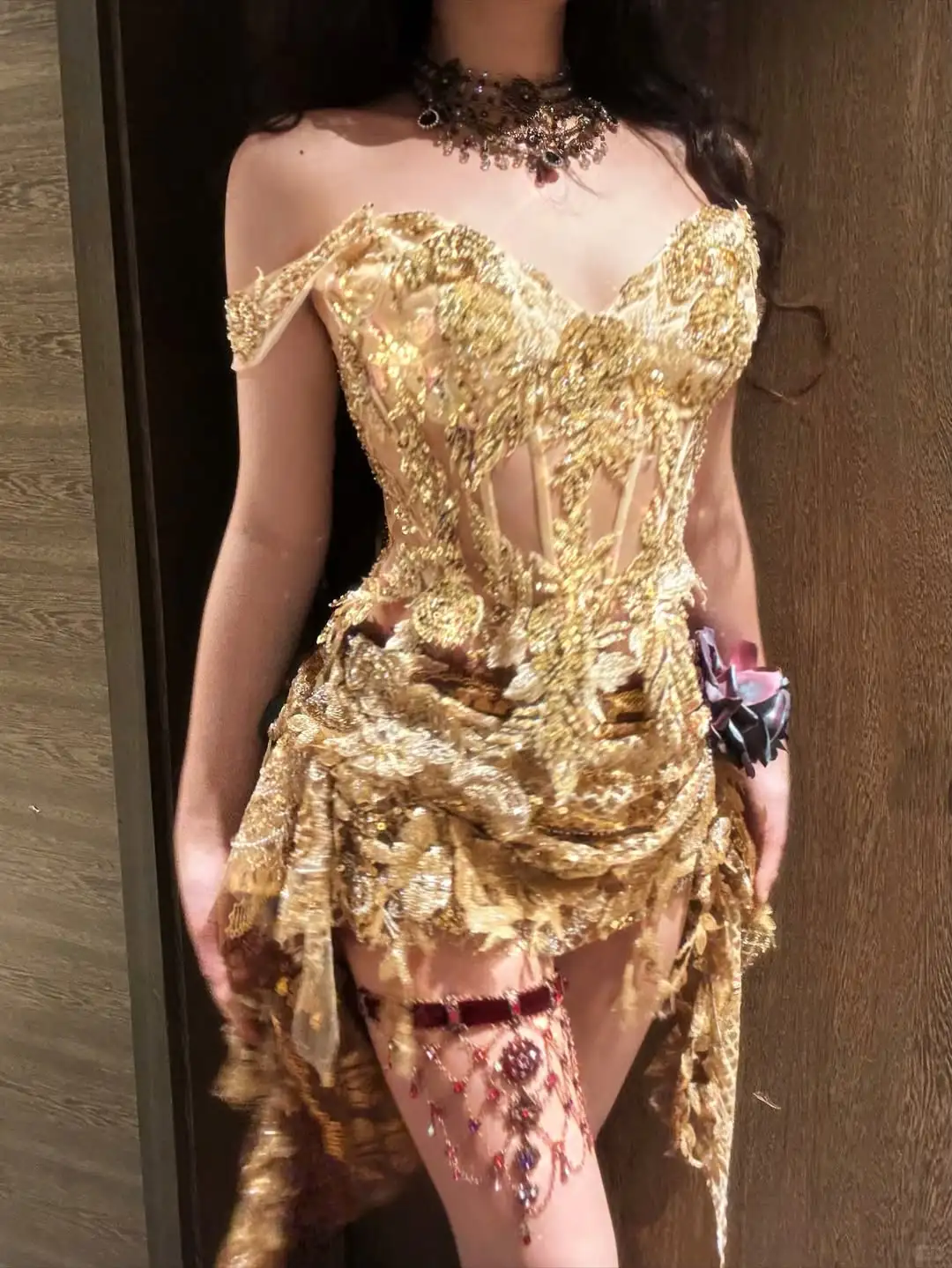 Golden A Line Straps Exquisite Sequin Short Homecoming Dress SH5012