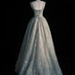 Elegant A Line Strap Appliques Satin Tulle Prom Dress Graduation Prom Dress SH2498