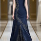 Sexy Navy Blue Mermaid Lace Prom Dress Party Dress SH1237