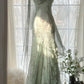 Gentle Mermaid Spaghetti Strap Beaded Ruffle Chiffon Prom Dress Graduation Prom Dress SH2665