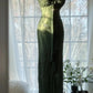 Green Sheath Halter Beaded Appliques Chiffon Long Prom Dress Graduation Prom Dress SH2485