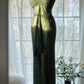Green Sheath Halter Beaded Appliques Chiffon Long Prom Dress Graduation Prom Dress SH2485