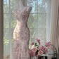 Ivory Exquisite Sheath Spaghetti Strap Floral Beaded Chiffon Homecoming Dress Cocktail Dress SH3773