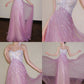Shiny A Line Sweetheart Neck Beaded Pink Tulle Prom Dress Evening Dress Formal Dress SH3775