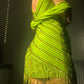 Green Sexy Sheath Spaghetti Strap Beaded Chiffon Mini Homecoming Dress Cocktail Dress SH3771