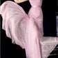 Lilac Mermaid Spaghetti Strap Beaded Chiffon Long Prom Dress Graduation Prom Dress SH2486