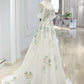 A Line Off Shoulder Tulle Lace Applique White Long Prom Dress Formal Dress SH3574