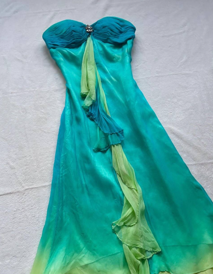 Charming A Line Sweetheart Neck Rhinestone Chiffon Prom Dress Evening DressSH2634