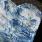 Cute A Line Straps Blue Print Flower Tulle Short Homecoming Dress Cocktail Dress SH3233