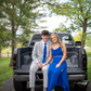 Blue Chiffon Slit Prom Dress Long Evening Dress SH890
