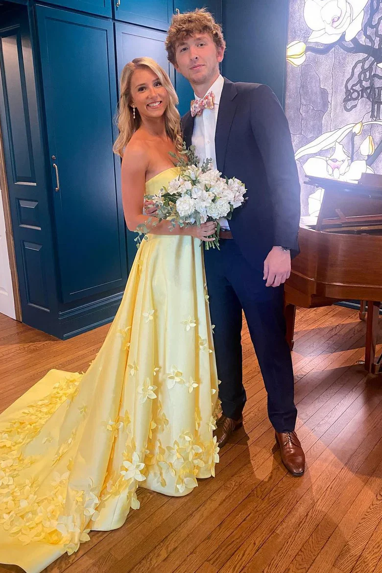 Yellow Prom Dress Long, Prom Dresses P4681