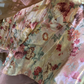 Vintage Pink Print Floral Ball Gown Ruffle Layered Organza Prom Dress Sweet 16 Dress SH5985