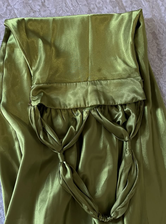 Vintage Sheath Halter Beaded Green Satin Open Back Prom Dress Graduation Prom Dress SH2570