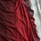 Sexy A Line Straps Ombre Burgundy Chiffon Long Prom Dress SH1232
