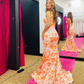 Fashion V Neck Mermaid Prom Dress Long Evening Dress SH858