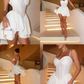 Sweety A Line Spaghetti Strap White Lace Short Prom Dress Homecoming Dress SH8520