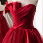 Fashion Tulle Satin Long Evening Dress Red Prom Dress SH1043