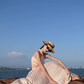 Elegant A Line Halter Pleated Satin Open Back Prom Dress Vacation Dress SH3992