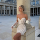 Romantic White Sheath Sweetheart Neck Lace Short Prom Dress Homecoming Dress SH6385
