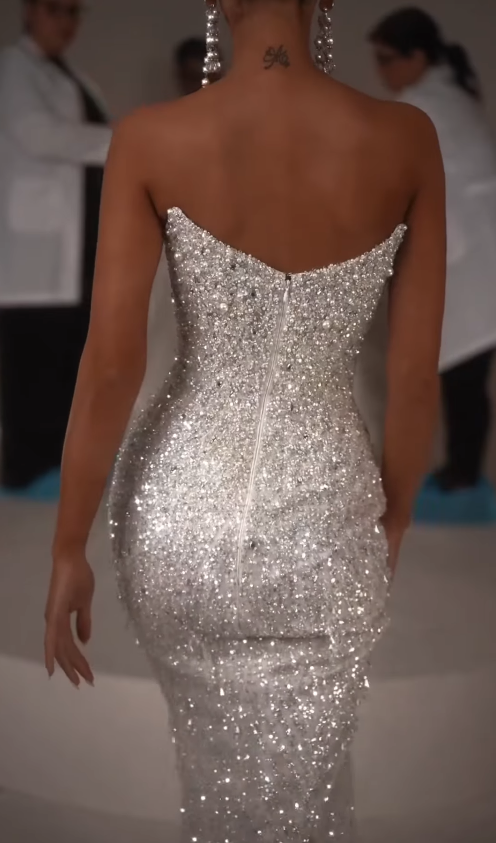 Stunning Ball Gown Exquisite Beaded Sequin Tulle Long Sweep Wedding Dress SH4777