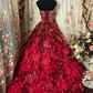 Burgundy Ball Gown Sweetheart Neck Beaded Pleated Satin Prom Dress 18th Birthday Dress SH4926