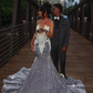 Charming Sequins Mermaid Evening Dress Long Prom Dress SH976