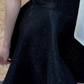 Black A Line Spaghetti Straps Print Satin Short Homecoming Dress Outfits SH6224