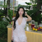 Fairy A Line V Neck Ruffle White Tulle Short Homecoming Dress Birthday Dress SH2151