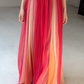Elegant A Line Halter Pink Ombre Chiffon Long Prom Dress Evening Dress SH7701