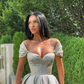 Shiny Champagne A Line Off the Shoulder Sequin Prom Dress Evening Dress SH6119