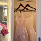 Light Pink Sheath Spaghetti Straps Corset Beading Tulle Cocktail Dress Homecoming Dress SH6169