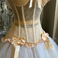 Lolita Ball Gown Strapless Lace Tulle Short Homecoming Dress with Bow SH2256