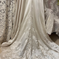 Vintage A Line Strapless Beaded Apricot Satin Prom Dress Wedding Guest Dress SH4653